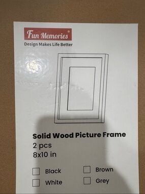 Solid Wood Picture Frame — Black